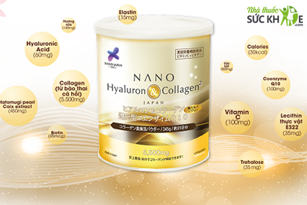 Bột uống Nano Hyaluron & Collagen của Nhật
