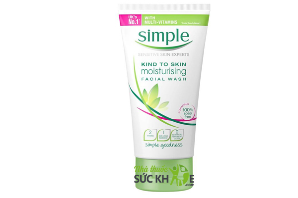 Sữa rửa mặt Simple dành cho da khô Kind to Skin Moisturising Facial Wash