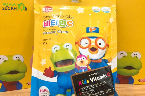 Kẹo Vitamin C Hàn Quốc cho trẻ em Pororo Bebe Morin