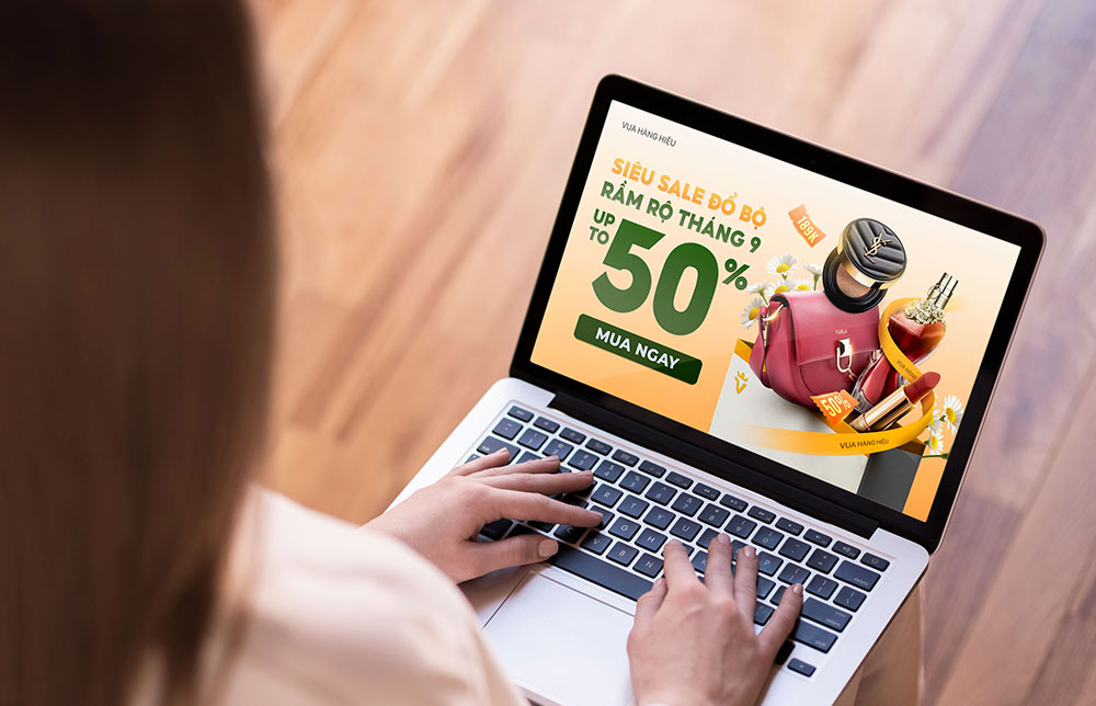 Vua Hàng Hiệu sale sốc 50%+++, tặng loạt voucher 69K, 139K, 189K